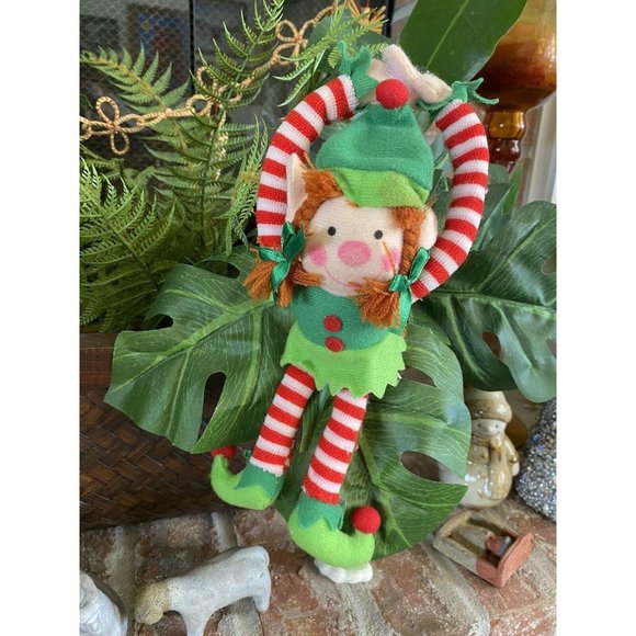 Lot of 3 Felt Santa Claus Bird and Elf Ornaments - Picture 5 of 12